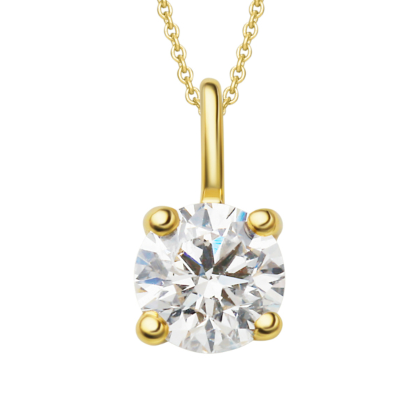 0.2 ct  Diamant Brillant Anhänger aus 585 Gelbgold