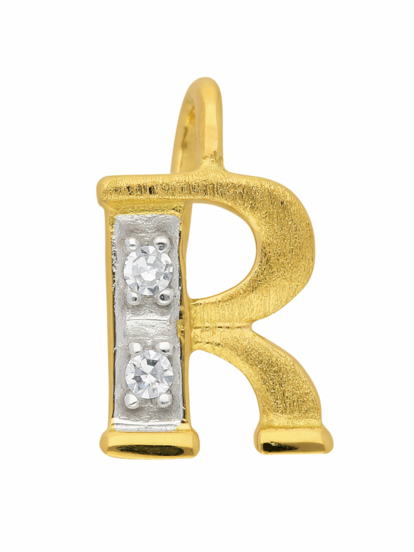 Damen Gold Schmuck 585 Gold Buchstabenanhänger mit Diamant