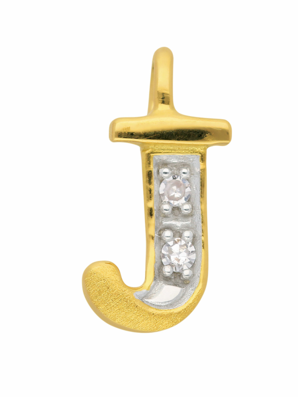 Damen Gold Schmuck 585 Gold Buchstabenanhänger mit Diamant