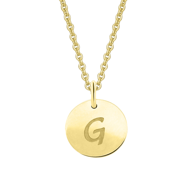 Buchstabe G Buchstaben Anhänger aus 333 Gelbgold Ø 11,0 mm