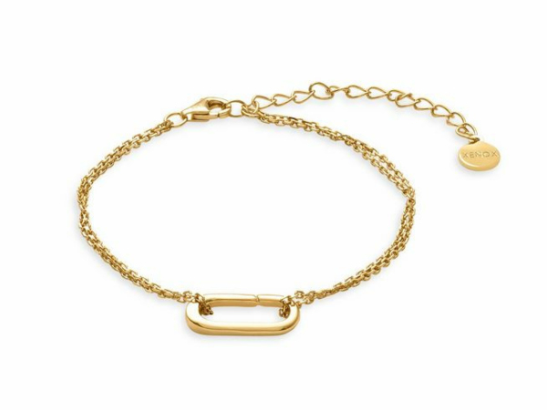 Xenox Damen Armband CHOICE Kareekette Gold XC1001G