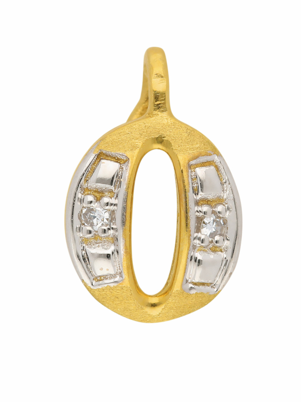 Damen Gold Schmuck 585 Gold Buchstabenanhänger mit Diamant