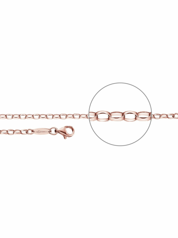 Der Kettenmacher Unisex Halskette Anker Kette 42cm Rosegold  A1-42R