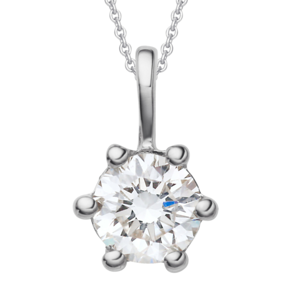 0.2 ct  Diamant Brillant Anhänger aus 585 Weißgold