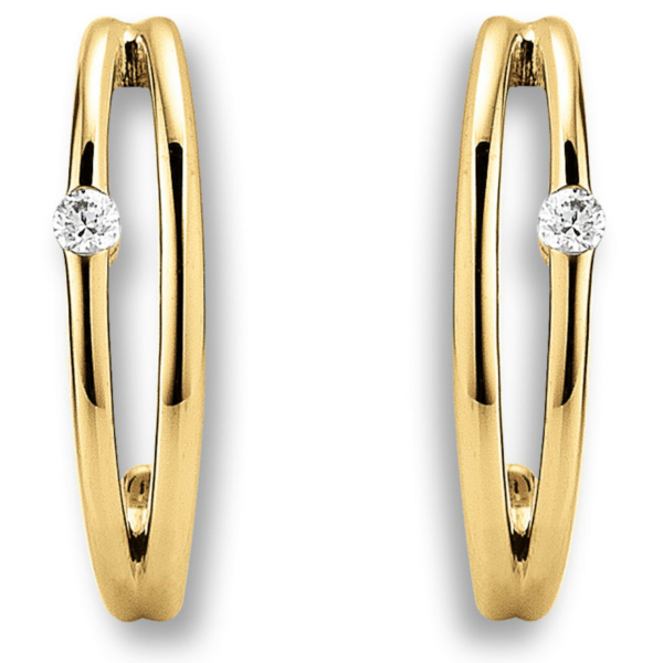 Zirkonia Ohrringe   Ohrstecker aus 333 Gelbgold