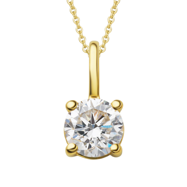 0.15 ct  Diamant Brillant Anhänger aus 585 Gelbgold