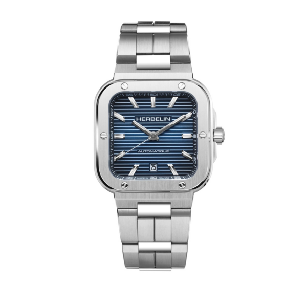 Michel Herbelin Automatikuhr Cap Camarat Square Silber 1646B15