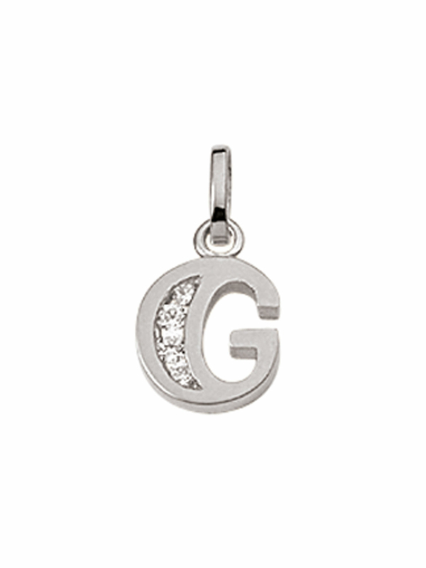 Damen Silber Schmuck 925 Silber Buchstabenanhänger mit Zirkonia