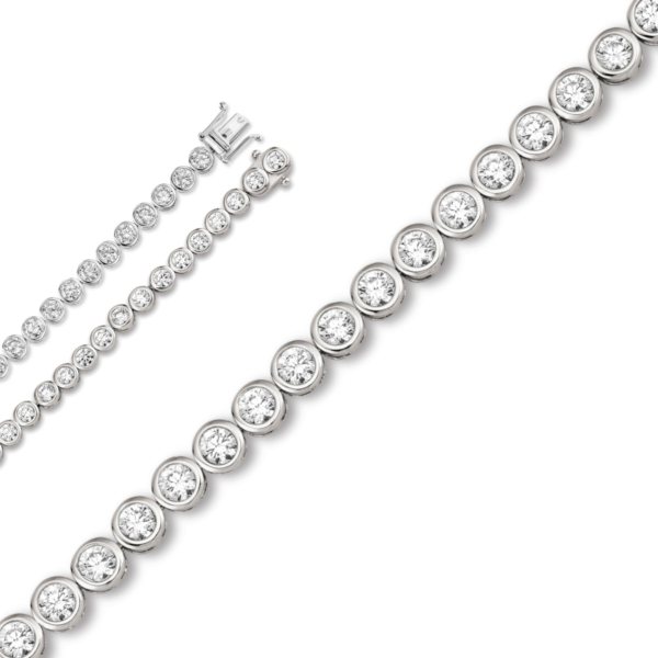 Zirkonia Armband aus 925 Silber   17 cm  Ø 5,4 mm