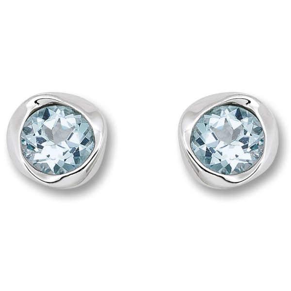 Blau Topas Ohrringe   Ohrstecker aus 925 Silber