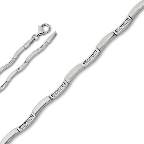 Zirkonia Armband aus 925 Silber   17 cm