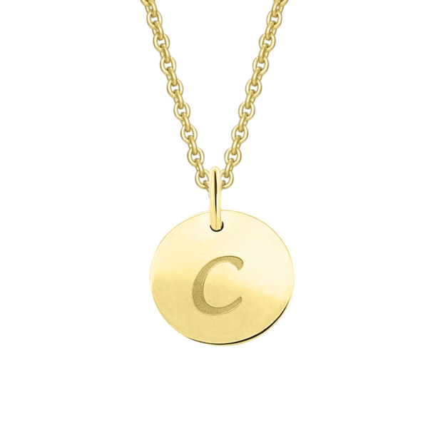Buchstabe C Buchstaben Anhänger aus 333 Gelbgold Ø 11,0 mm