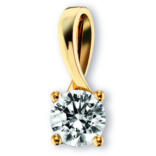 Zirkonia Anhänger aus 333 Gelbgold