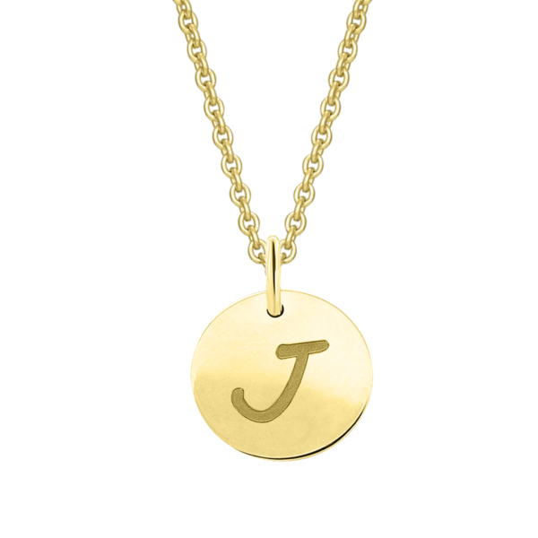 Buchstabe J Buchstaben Anhänger aus 333 Gelbgold Ø 11,0 mm